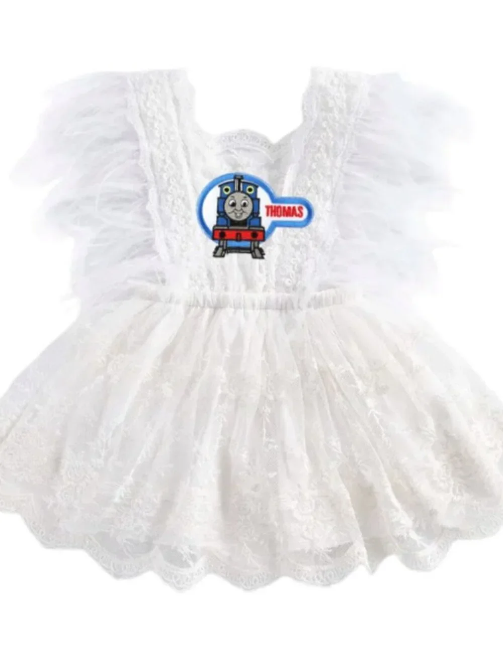 Thomas the Train Dress Lace Birthday Outfit Thomas Clothes Dress romper